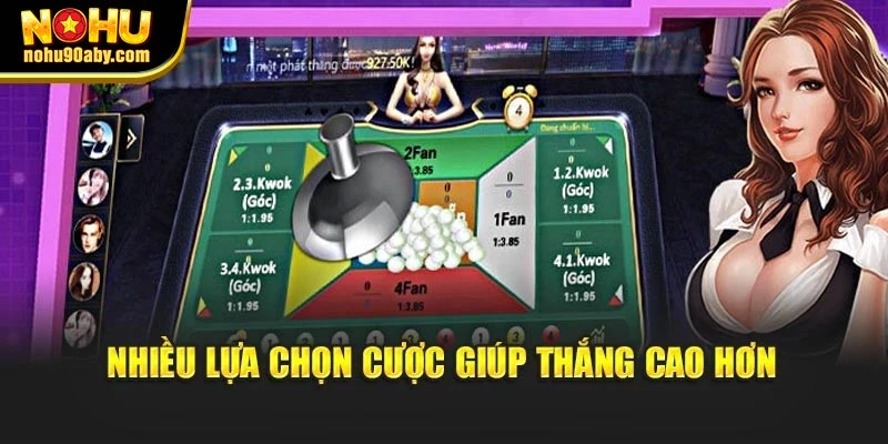 Nhiều lựa chọn cược giúp thắng cao hơn